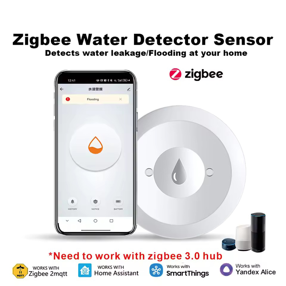 Water Alarm Sensor - Compatibile con Tuya ZigBee 3.0, Sensore