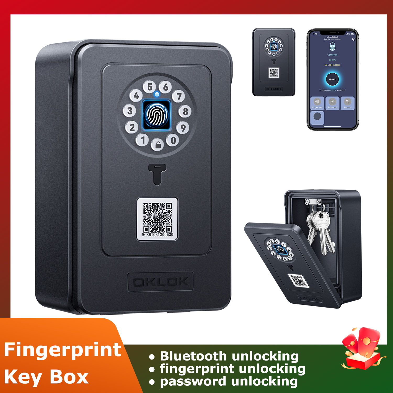 Lockbox Key Secure - Cassetta di Sicurezza Intelligente Wireless Bluetooth,