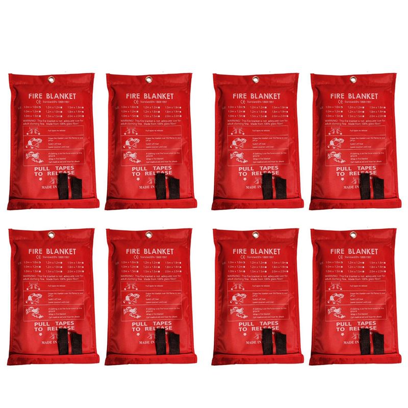 Fire Blanket Kitchen - B48B-8PCS Coperta antincendio di emergenza, coperta